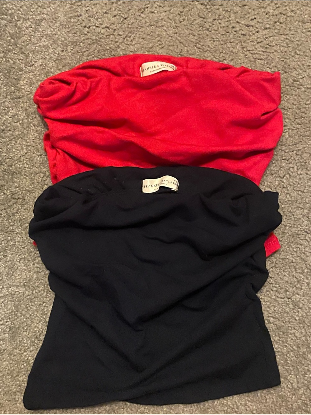 Bandeau Tube Tops Bundle — Red and Black